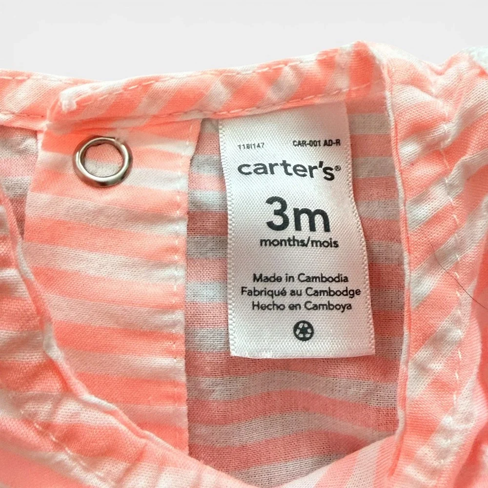 Carters pink white